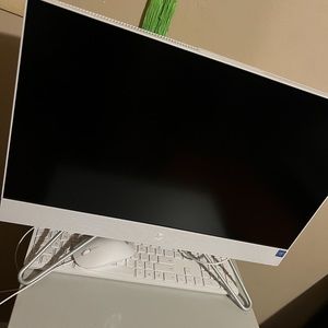 White !! Comes with keyboard and mouse with the power cord